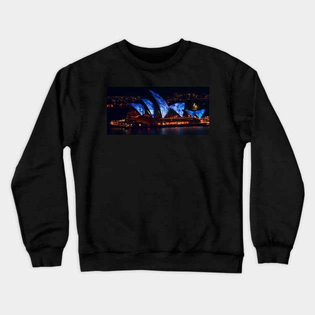 Vivid Sydney 2011 revisited Crewneck Sweatshirt by Michaelm43